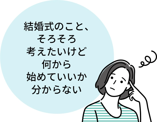 結婚式のこと、そろそろ考えたいけど何から始めていいか分からない